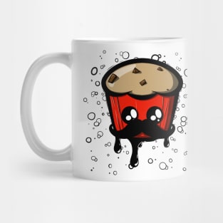 Schnurbartschoko Cupcake Rot Mug